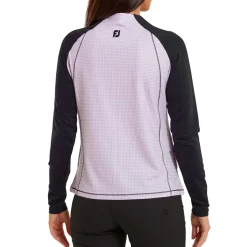 Outlet Ladies Houndstooth Printed Full Zip Golf Mid Layer Ladies Midlayers|Men's Midlayers