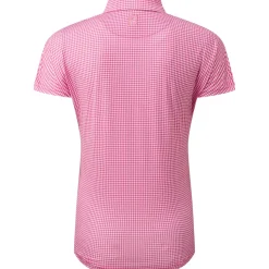 Sale Ladies Houndstooth Print Golf Polo Shirt Ladies Polo Shirts