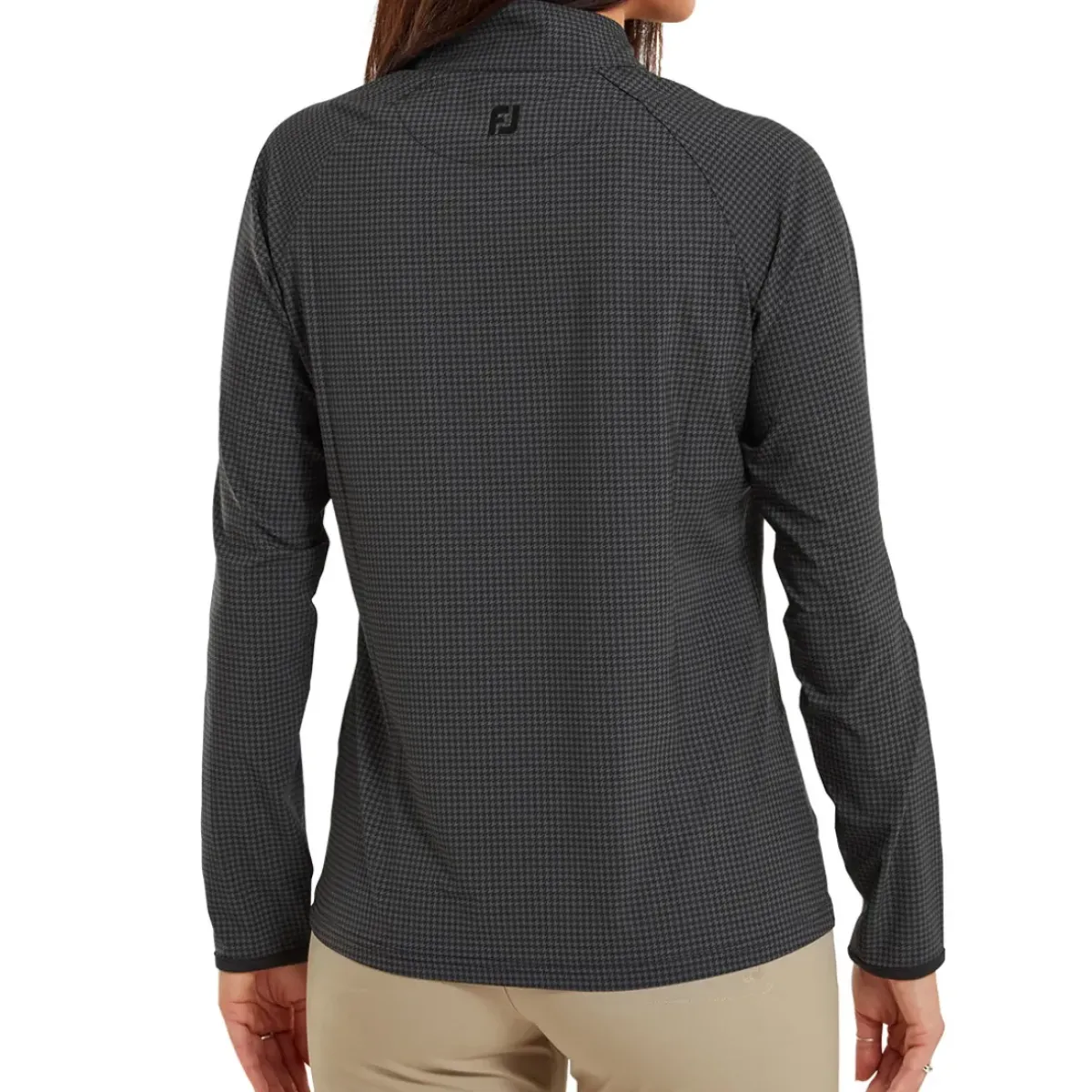 Ladies Houndstooth Print Woven Golf Jacket Ladies Jackets|Ladies Midlayers