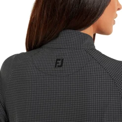 Ladies Houndstooth Print Woven Golf Jacket Ladies Jackets|Ladies Midlayers