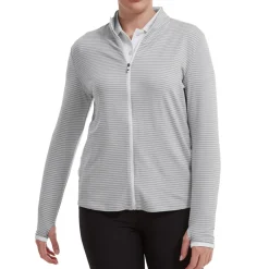 Hot Ladies Lightweight Tonal Stripe Full-Zip Golf Mid Layer Ladies Midlayers|Men's Midlayers