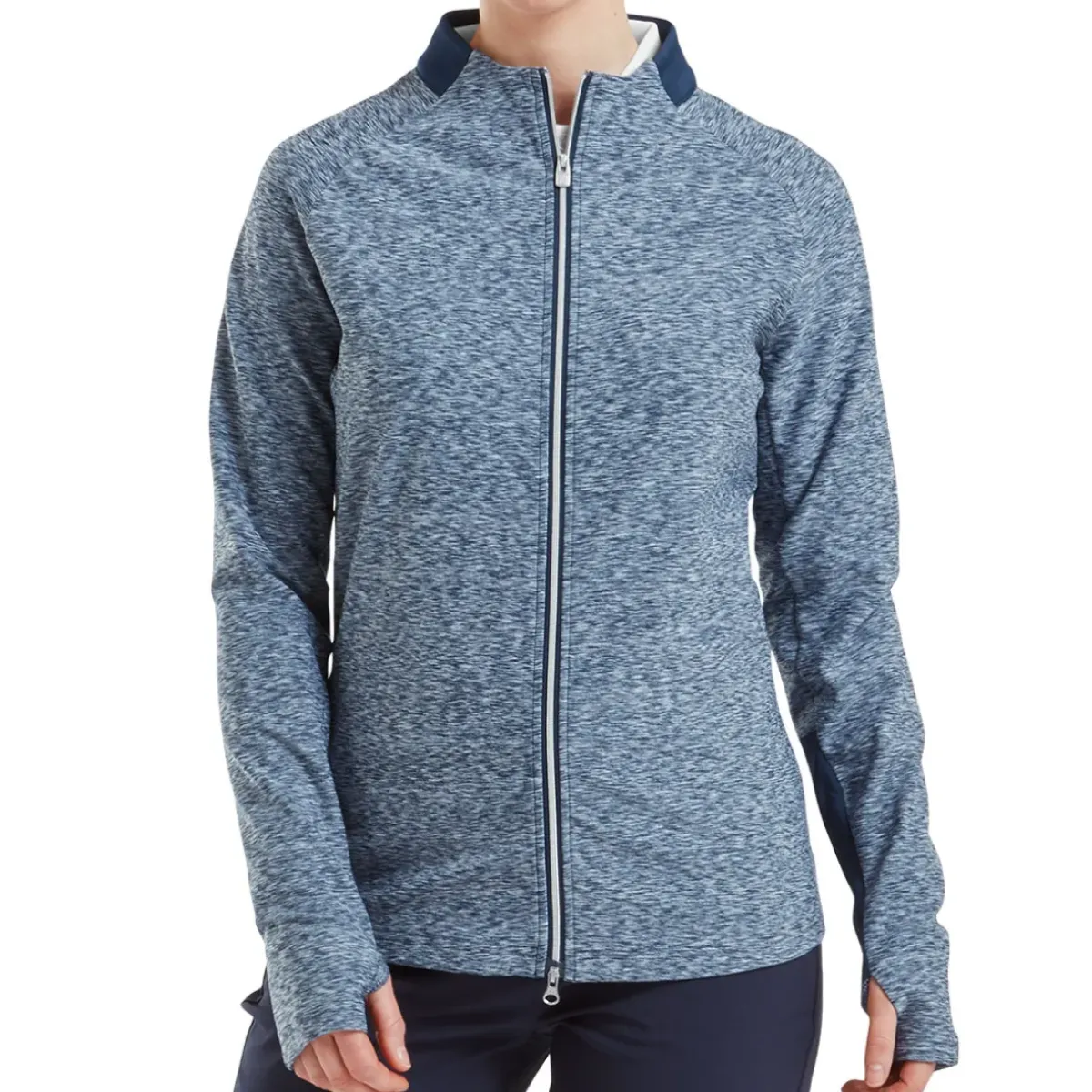 Hot Ladies Space Dye Thermal Full Zip Golf Mid Layer Ladies Midlayers|Men's Midlayers