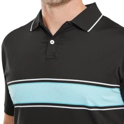 Hot Men's Engineered Pin Stripe Golf Polo Shirt Men's Polo Shirts