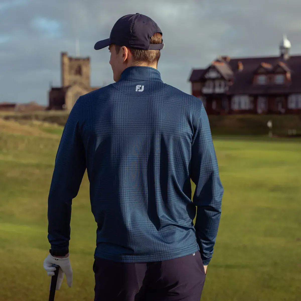 Best Men's Glen Plaid Chill-Out Golf Midlayer Men's Sweaters|Men's Midlayers