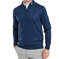 Best Men's Glen Plaid Chill-Out Golf Midlayer Men's Sweaters|Men's Midlayers