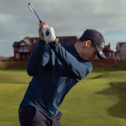 Best Men's Glen Plaid Chill-Out Golf Midlayer Men's Sweaters|Men's Midlayers