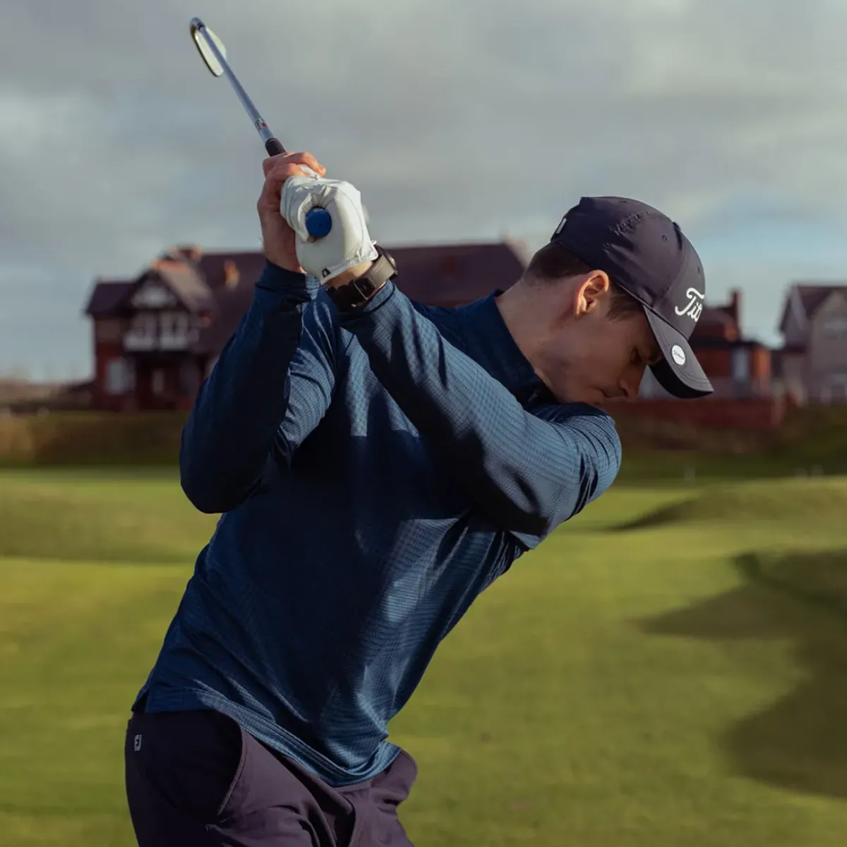 Best Men's Glen Plaid Chill-Out Golf Midlayer Men's Sweaters|Men's Midlayers