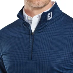 Best Men's Glen Plaid Chill-Out Golf Midlayer Men's Sweaters|Men's Midlayers