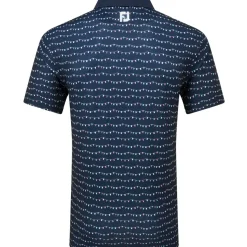 Clearance Men's Golf Course Doodle Pique Golf Polo Shirt Men's Polo Shirts