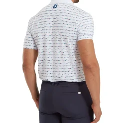 Clearance Men's Golf Course Doodle Pique Golf Polo Shirt Men's Polo Shirts