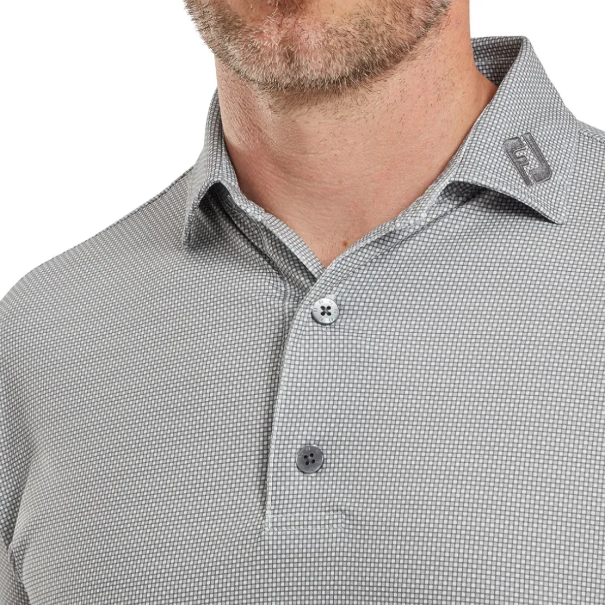 Men's Octagon Print Lisle Golf Polo Shirt Men's Polo Shirts