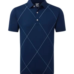New Men's Raker Print Lisle Golf Polo Shirt Men's Polo Shirts