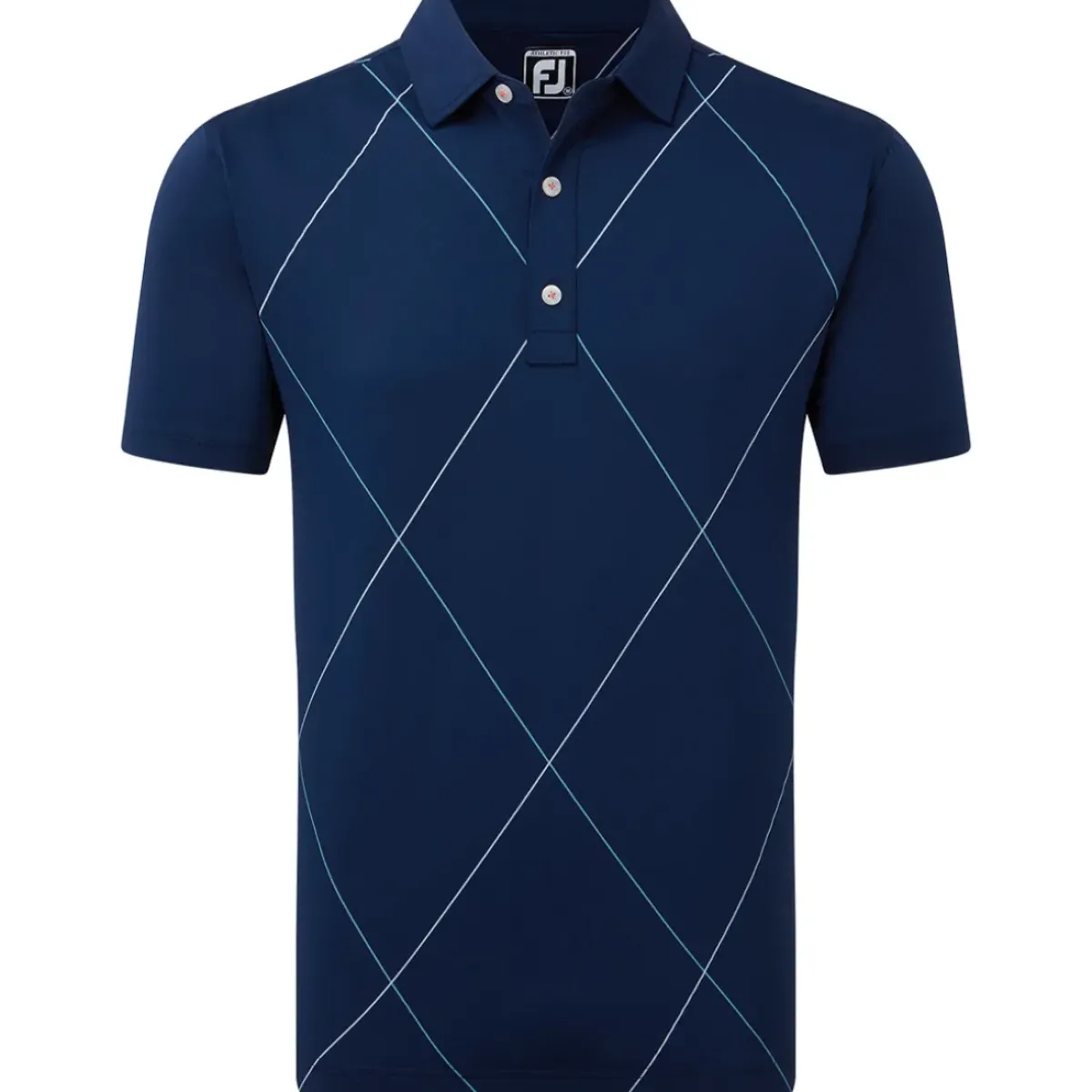 New Men's Raker Print Lisle Golf Polo Shirt Men's Polo Shirts