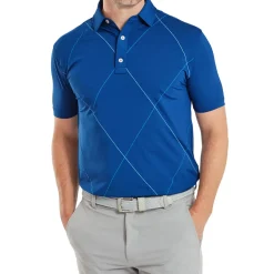 New Men's Raker Print Lisle Golf Polo Shirt Men's Polo Shirts