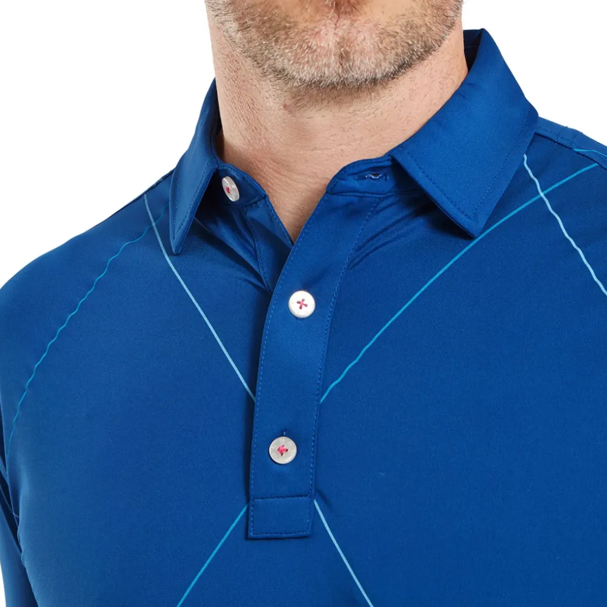 New Men's Raker Print Lisle Golf Polo Shirt Men's Polo Shirts