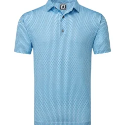 Men's Scallop Shell Foulard Lisle Golf Polo Shirt Men's Polo Shirts