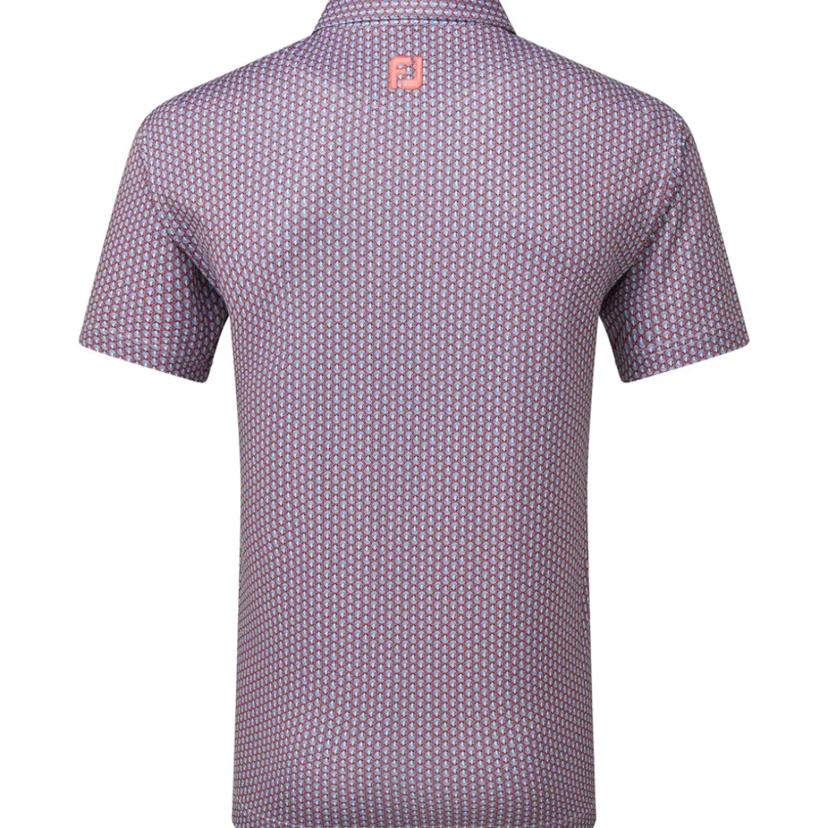 Men's Scallop Shell Foulard Lisle Golf Polo Shirt Men's Polo Shirts