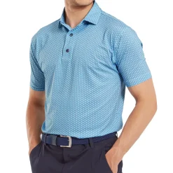 Outlet Men's Scallop Shell Foulard Lisle Golf Polo Shirt Men's Polo Shirts