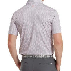 Outlet Men's Scallop Shell Foulard Lisle Golf Polo Shirt Men's Polo Shirts