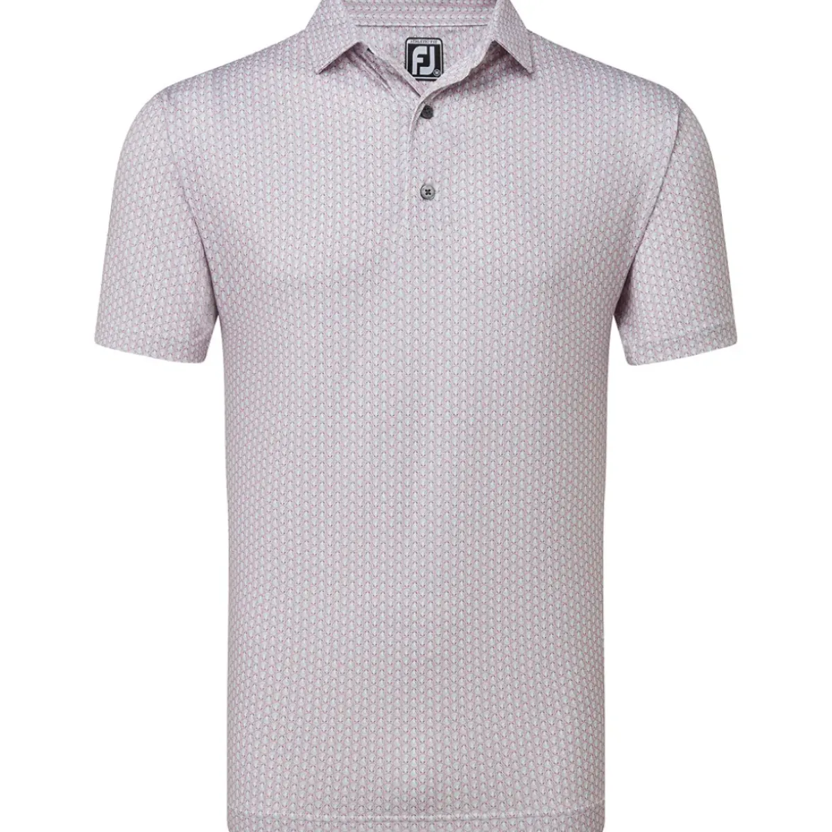 Outlet Men's Scallop Shell Foulard Lisle Golf Polo Shirt Men's Polo Shirts