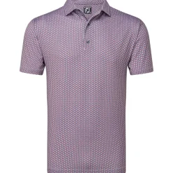 Outlet Men's Scallop Shell Foulard Lisle Golf Polo Shirt Men's Polo Shirts