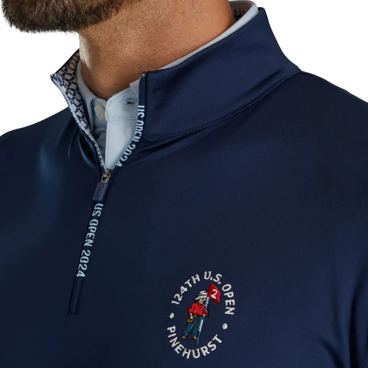 Outlet Men's Solid US Open Golf Mid Layer Men's Sweaters|Men's Midlayers
