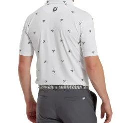 Clearance Men's Thistle Print Lisle Golf Polo Shirt Men's Polo Shirts