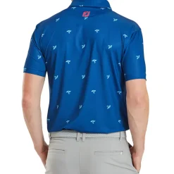 Hot Men's Thistle Print Lisle Golf Polo Shirt Men's Polo Shirts