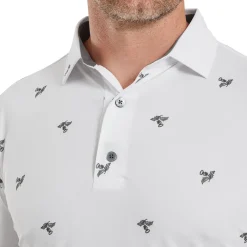 Hot Men's Thistle Print Lisle Golf Polo Shirt Men's Polo Shirts