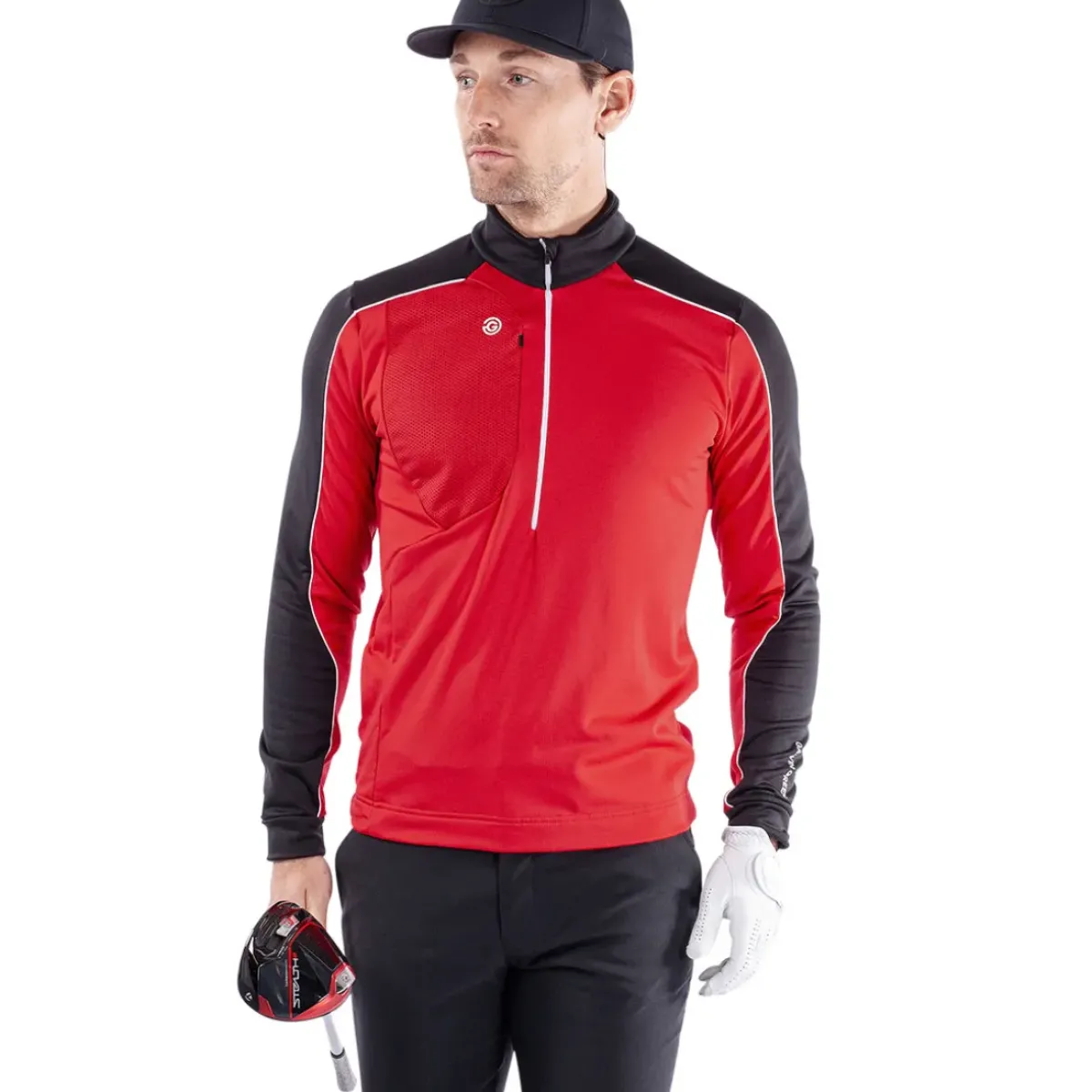 Best Men's Dave Half Zip Golf Midlayer Men's Sweaters|Men's Midlayers