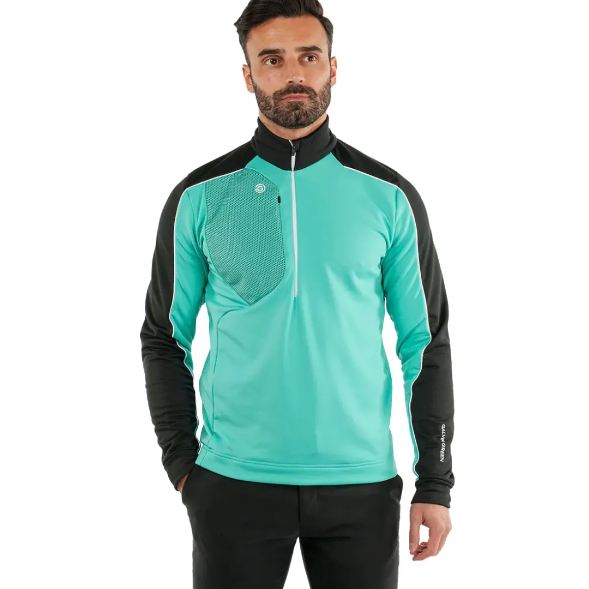 New Men's Dave Half Zip Golf Midlayer Men's Sweaters|Men's Midlayers