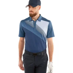 Online Men's Macoy Stripe Golf Polo Shirt Men's Polo Shirts