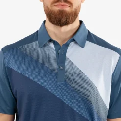 Online Men's Macoy Stripe Golf Polo Shirt Men's Polo Shirts