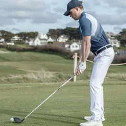 Online Men's Macoy Stripe Golf Polo Shirt Men's Polo Shirts