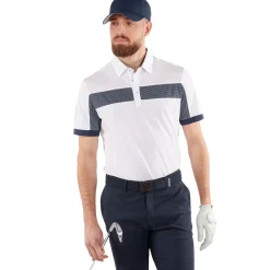 Clearance Men's Mills Chest Print Golf Polo Shirt Men's Polo Shirts