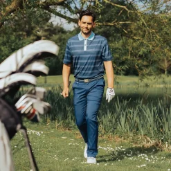 Online Men's Multi-Stripe Breathable Golf Polo Shirt Men's Polo Shirts