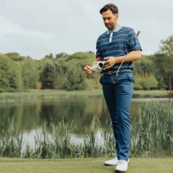 Online Men's Multi-Stripe Breathable Golf Polo Shirt Men's Polo Shirts