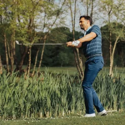 Online Men's Multi-Stripe Breathable Golf Polo Shirt Men's Polo Shirts