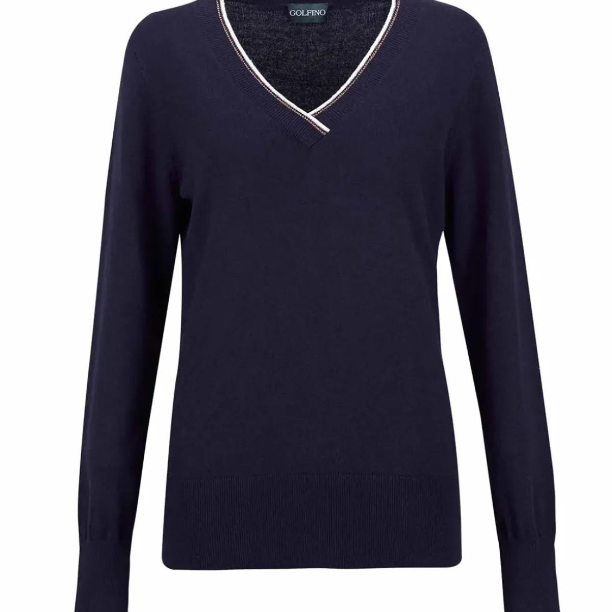 Outlet V-Neck Knitted Ladies Sweater Ladies Midlayers|Men's Midlayers