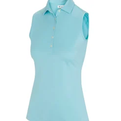 Clearance Ladies Freedom Pique Sleeveless Golf Polo Shirt Ladies Polo Shirts|Season Ready Collection