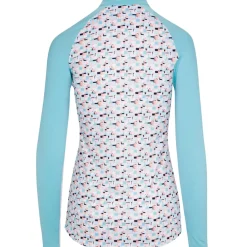 Clearance Ladies Prism Print L/S Half Zip Golf Midlayer Ladies Midlayers|Men's Midlayers