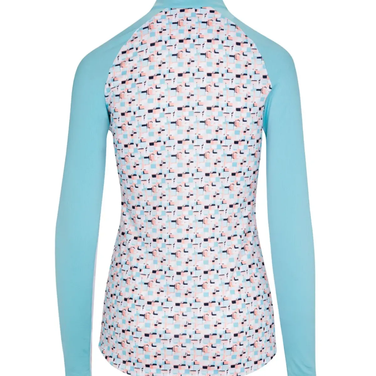 Clearance Ladies Prism Print L/S Half Zip Golf Midlayer Ladies Midlayers|Men's Midlayers