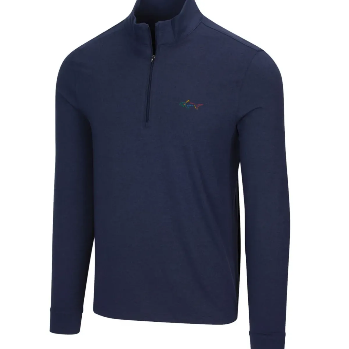 Hot Men's Heathered Half Zip Mock Golf Midlayer Men's Sweaters|Men's Midlayers