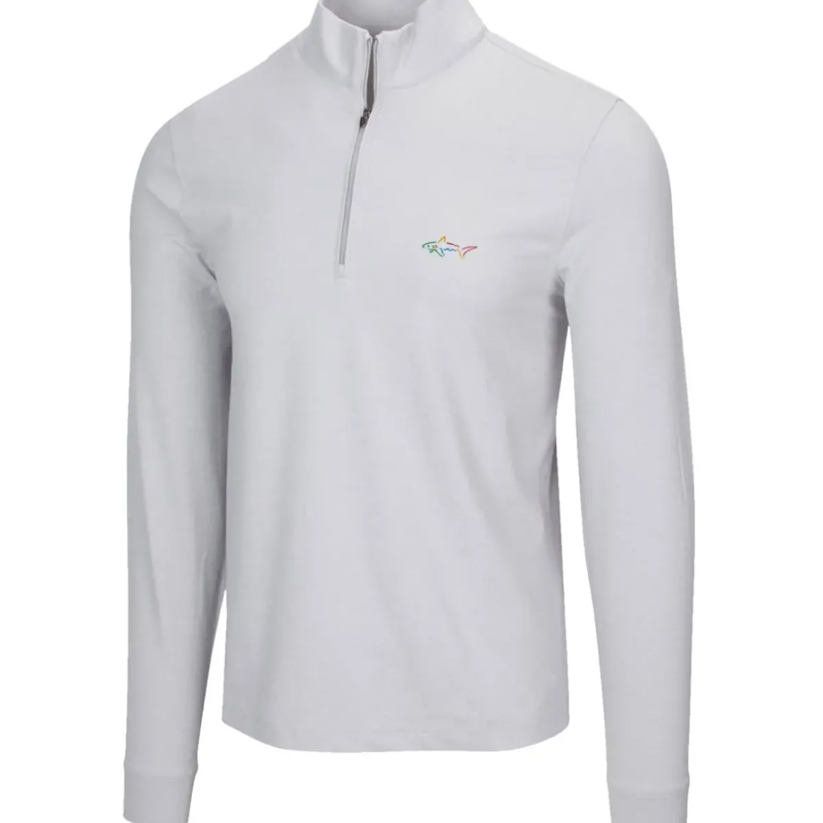 Hot Men's Heathered Half Zip Mock Golf Midlayer Men's Sweaters|Men's Midlayers