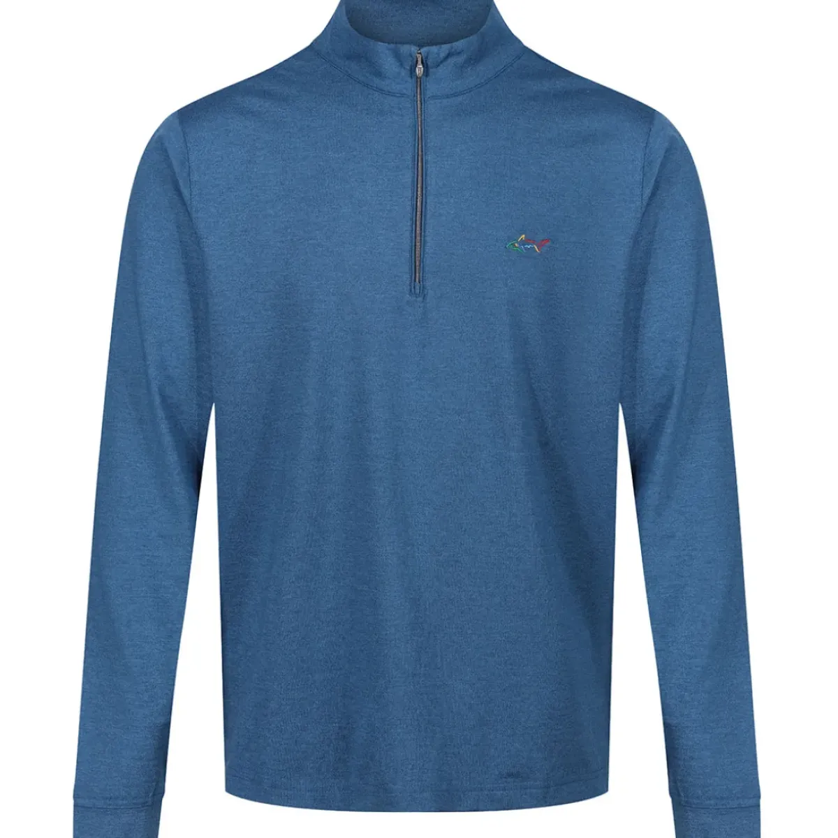 Hot Men's Heathered Half Zip Mock Golf Midlayer Men's Sweaters|Men's Midlayers