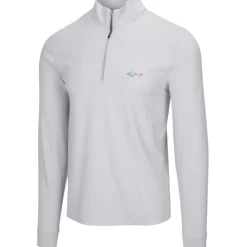 Online Men's Heathered Half Zip Mock Golf Midlayer Men's Sweaters|Men's Midlayers