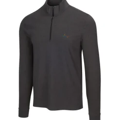 Online Men's Heathered Half Zip Mock Golf Midlayer Men's Sweaters|Men's Midlayers