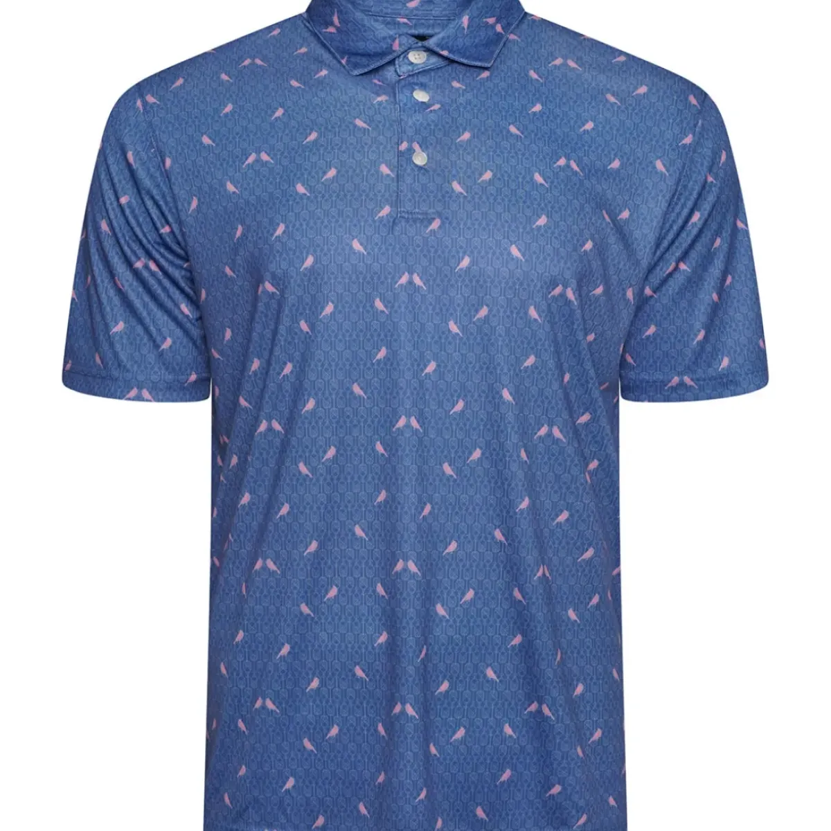 Clearance Men's Love Birds Print Golf Polo Shirt Men's Polo Shirts