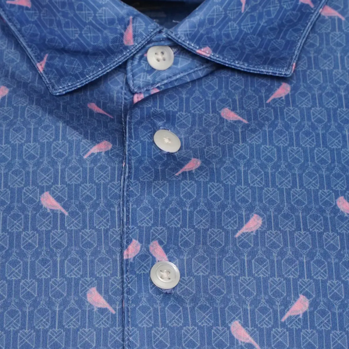 Clearance Men's Love Birds Print Golf Polo Shirt Men's Polo Shirts