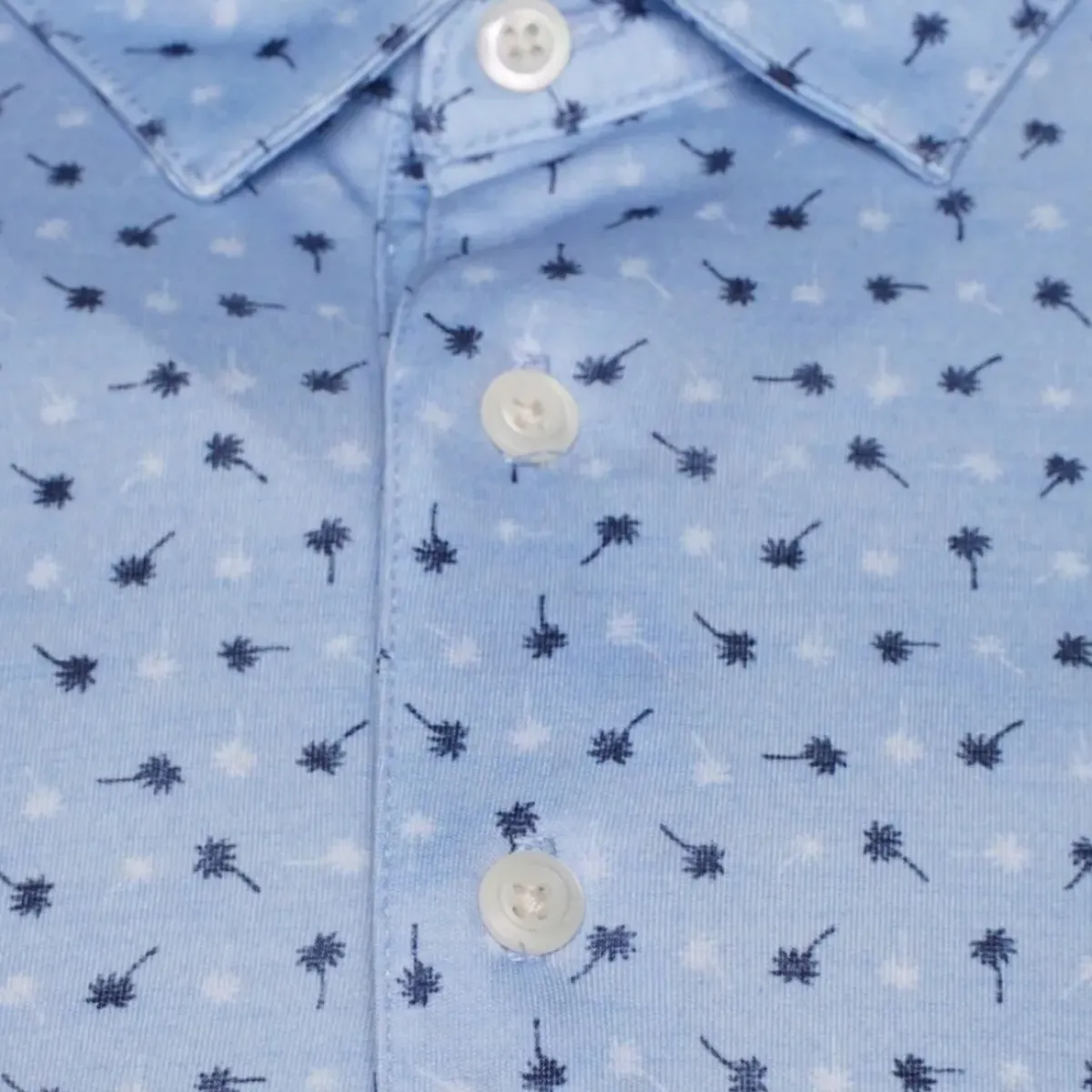 Best Men's Mini Palm Print Golf Polo Shirt Men's Polo Shirts|Season Ready Collection